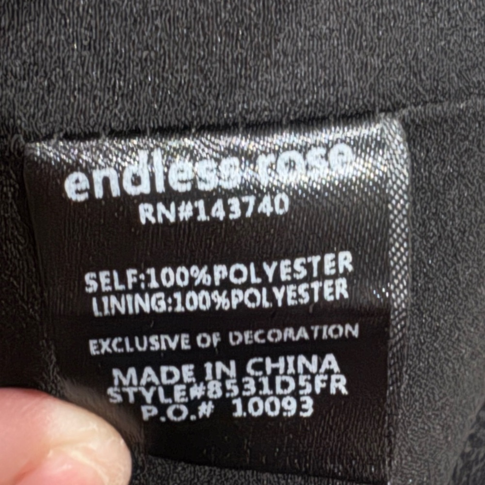 Endless Rose Black Sleeveless Nlazer Mini Dress Size M Double Breasted - Picture 3 of 8